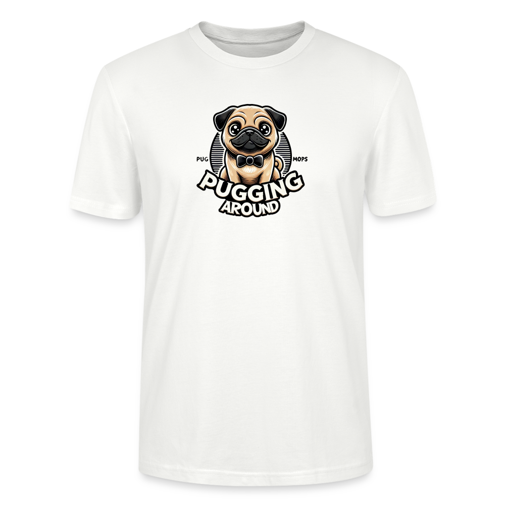 Pugging Around Design - Organic Tshirt - white