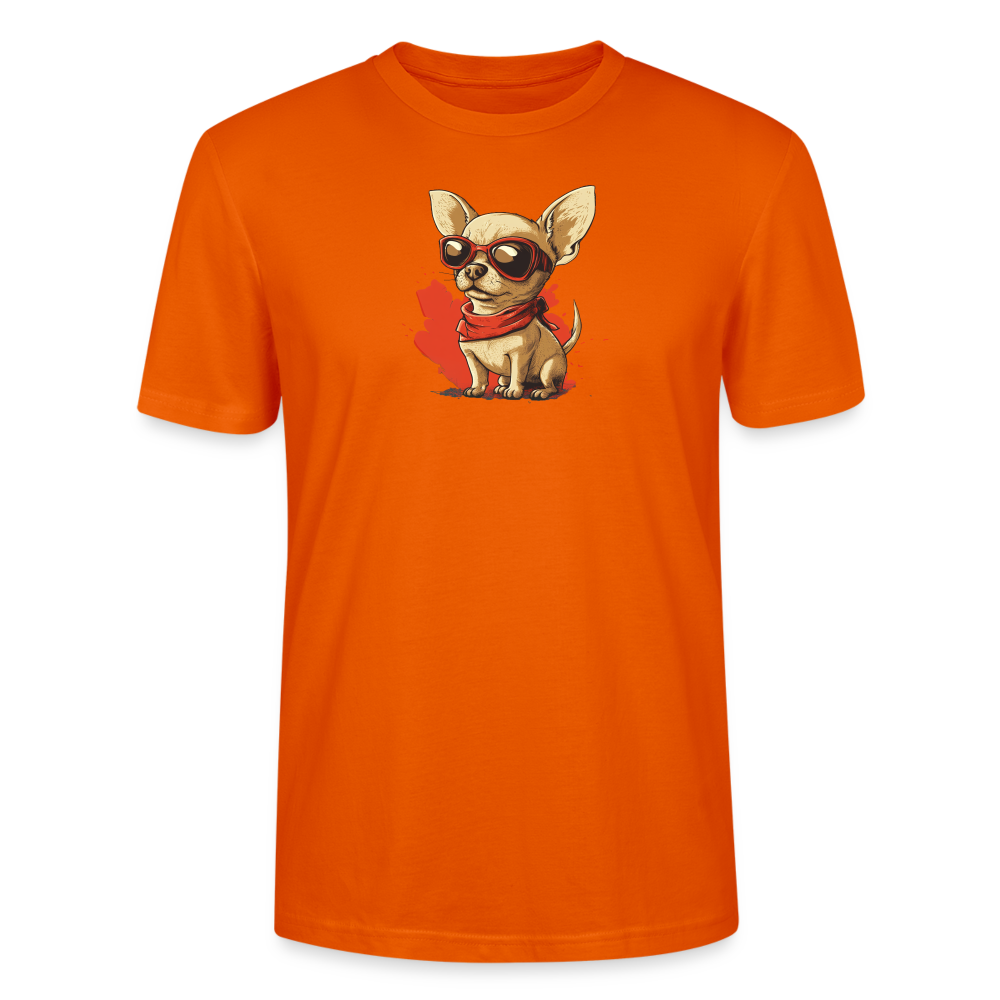 Chihuahua Design - Organic Tshirt - bright orange