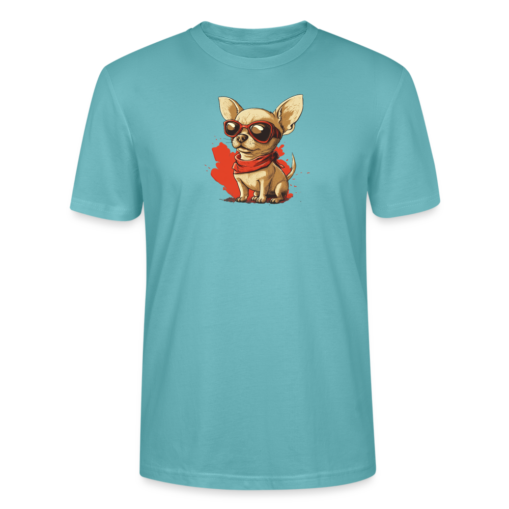 Chihuahua Design - Organic Tshirt - pastel turquoise
