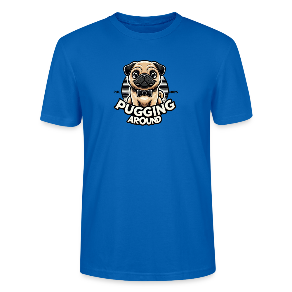 Pugging Around Design - Organic Tshirt - peacock-blue