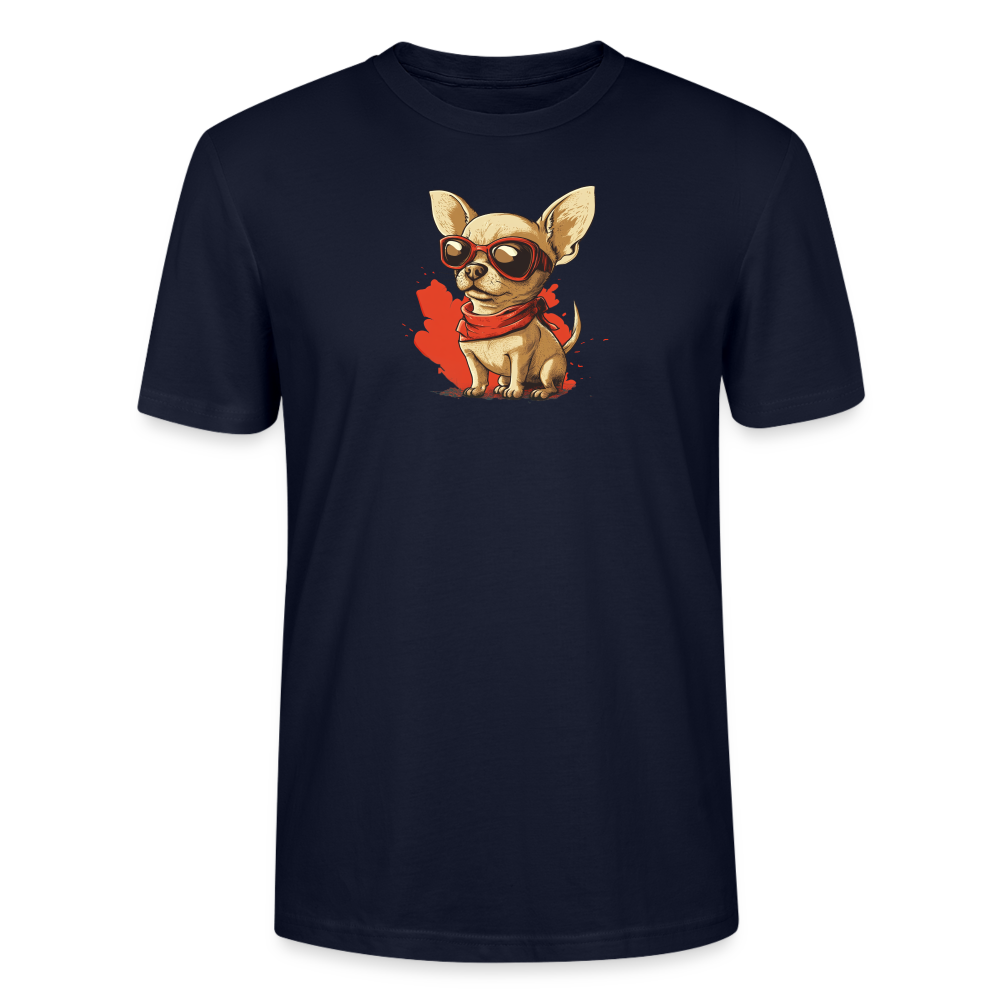 Chihuahua Design - Organic Tshirt - navy