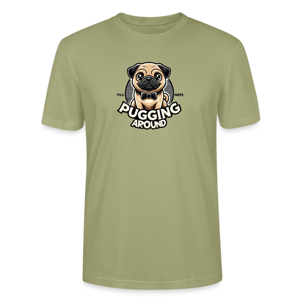 Pugging Around Design - Organic Tshirt - sage