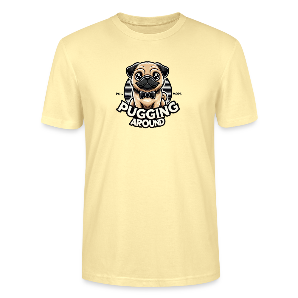 Pugging Around Design - Organic Tshirt - cream