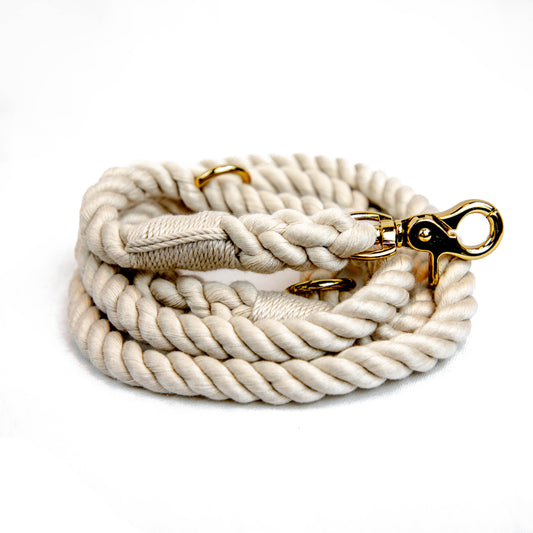 „Natural Elegance“ - Cotton Rope Leash in beige