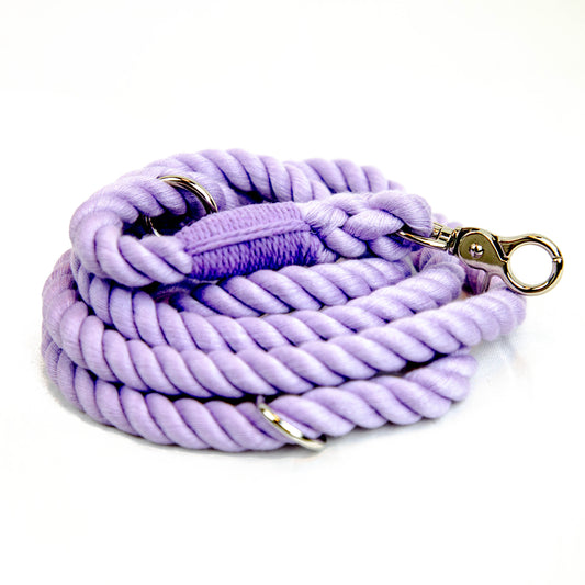 „Violett Dream“ - Cotton rope leash in soft purple