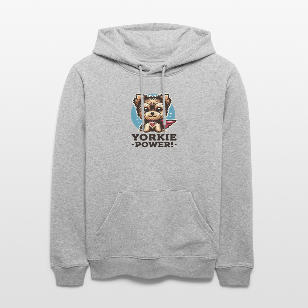 Yorkie Power Design - Organic Hoodie - heather grey