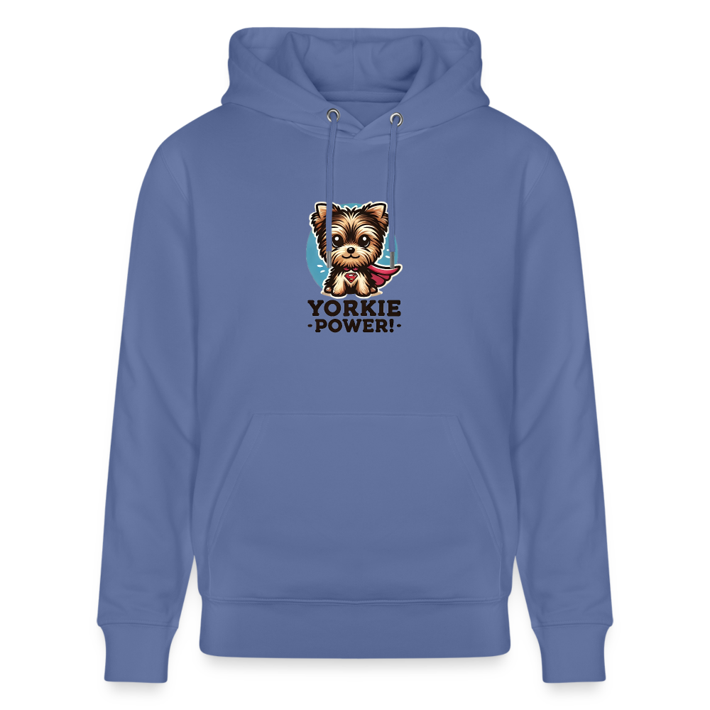 Yorkie Power Design - Organic Hoodie - bright blue