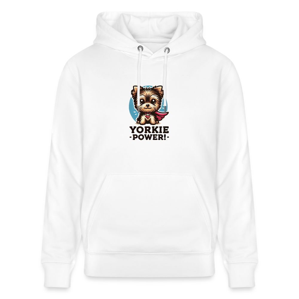 Yorkie Power Design - Organic Hoodie - white