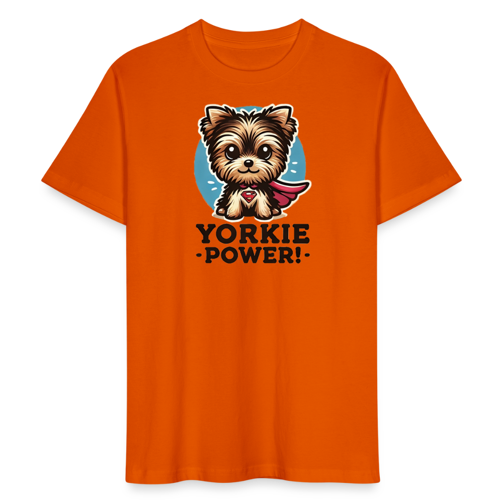 Yorkie Power Design - Organic T-Shirt - bright orange