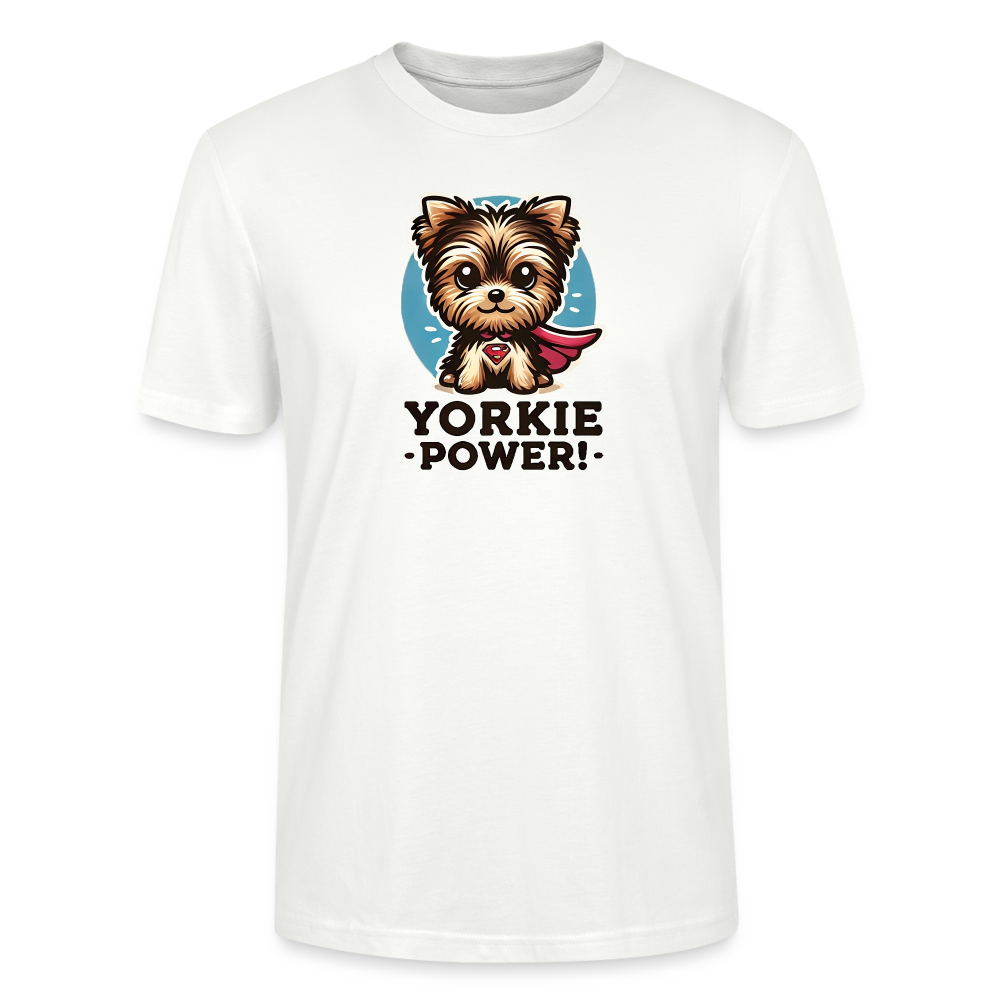 Yorkie Power Design - Organic T-Shirt - white