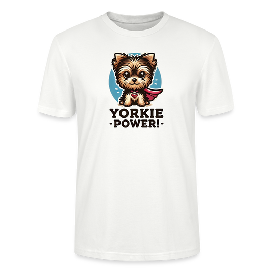 Yorkie Power Design - Organic T-Shirt - white