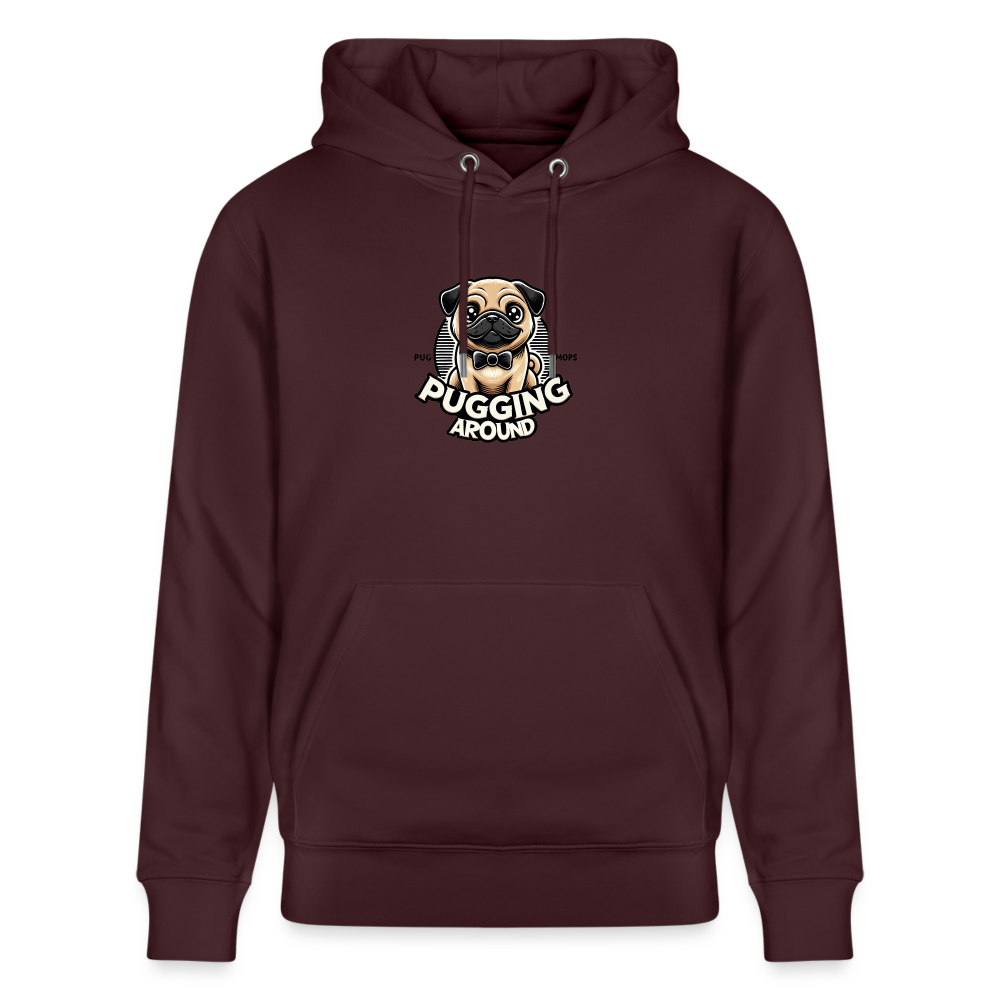 Pugging Around - Organic Hoodie - maroon