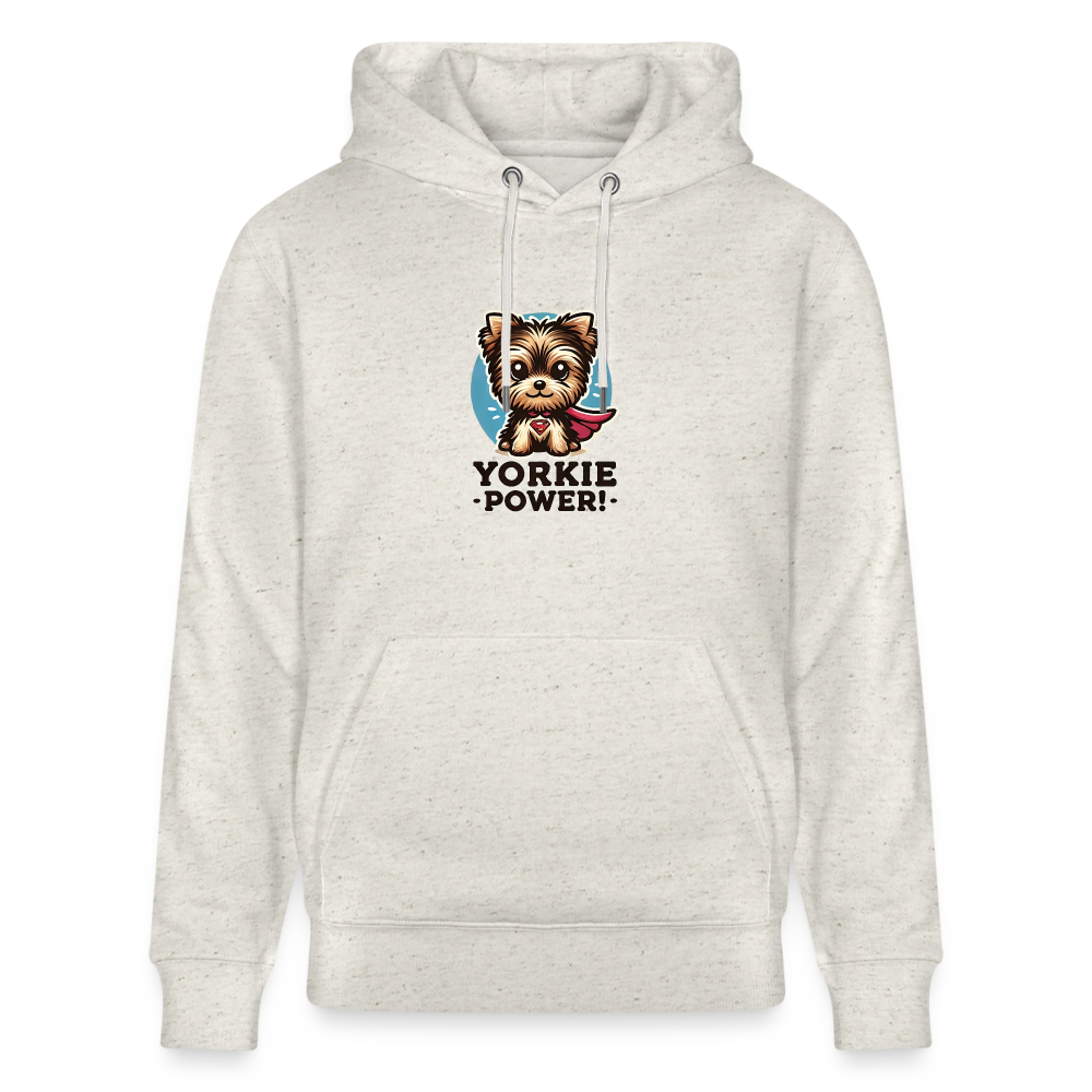 Yorkie Power Design - Organic Hoodie - heather oatmeal