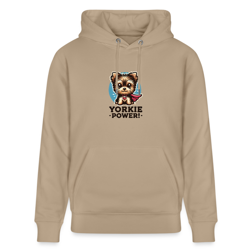 Yorkie Power Design - Organic Hoodie - beige