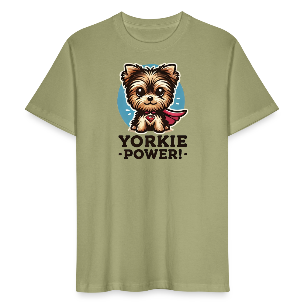 Yorkie Power Design - Organic T-Shirt - sage