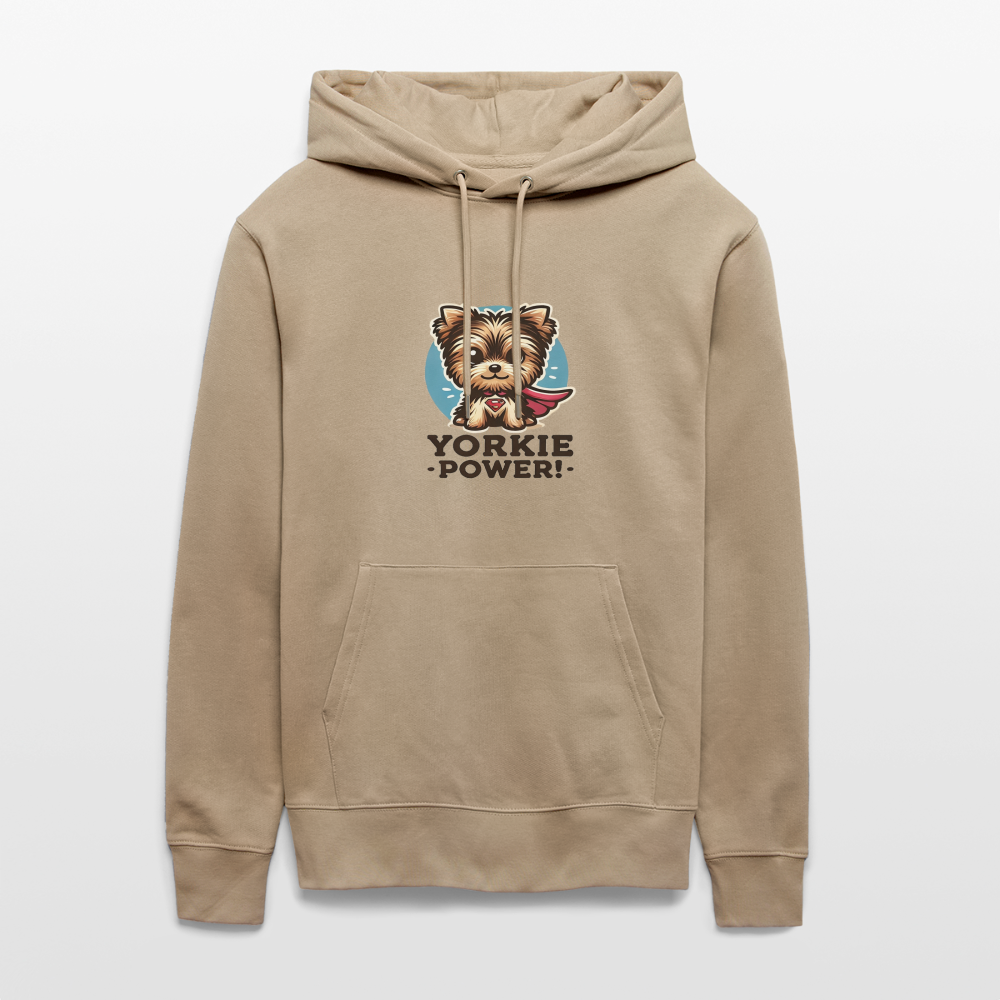 Yorkie Power Design - Organic Hoodie - beige