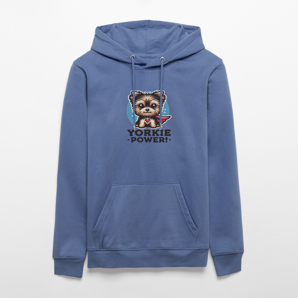 Yorkie Power Design - Organic Hoodie - bright blue