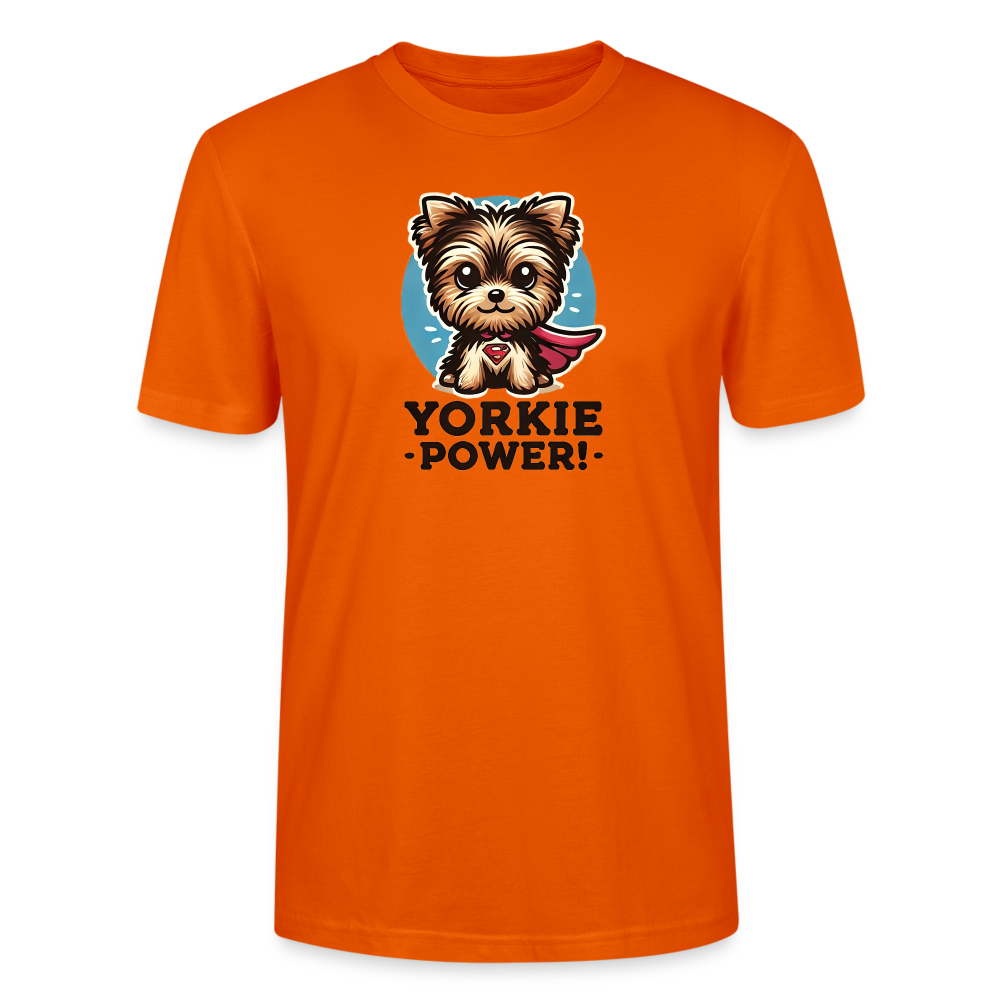 Yorkie Power Design - Organic T-Shirt - bright orange