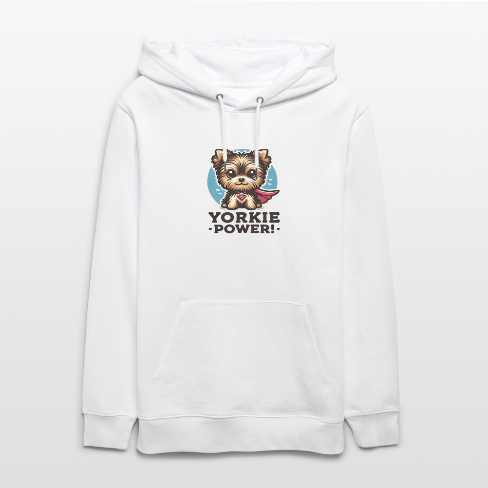 Yorkie Power Design - Organic Hoodie - white