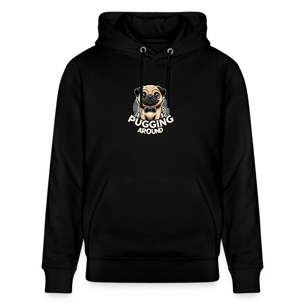 Pugging Around - Organic Hoodie - black