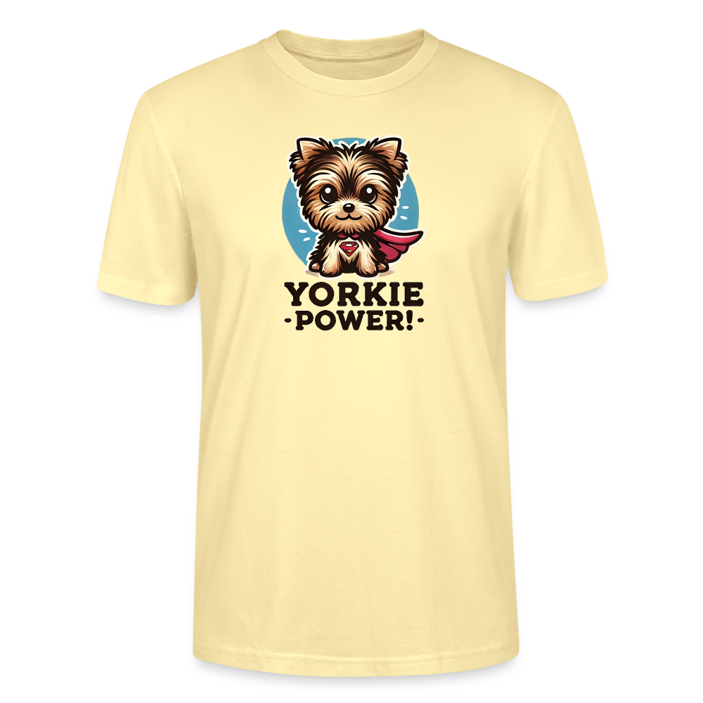 Yorkie Power Design - Organic T-Shirt - cream