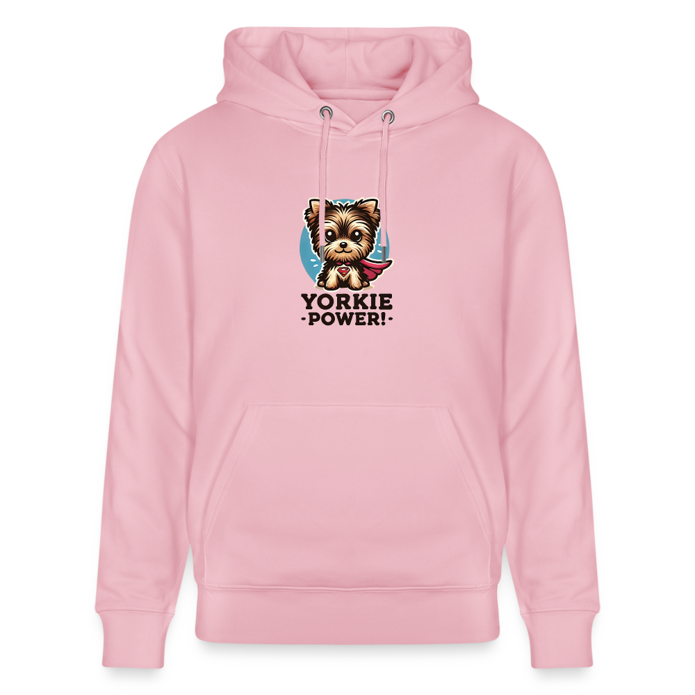 Yorkie Power Design - Organic Hoodie - cotton pink