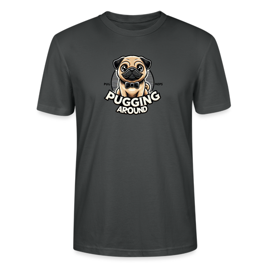 Pugging Around Design - Organic Tshirt - anthracite