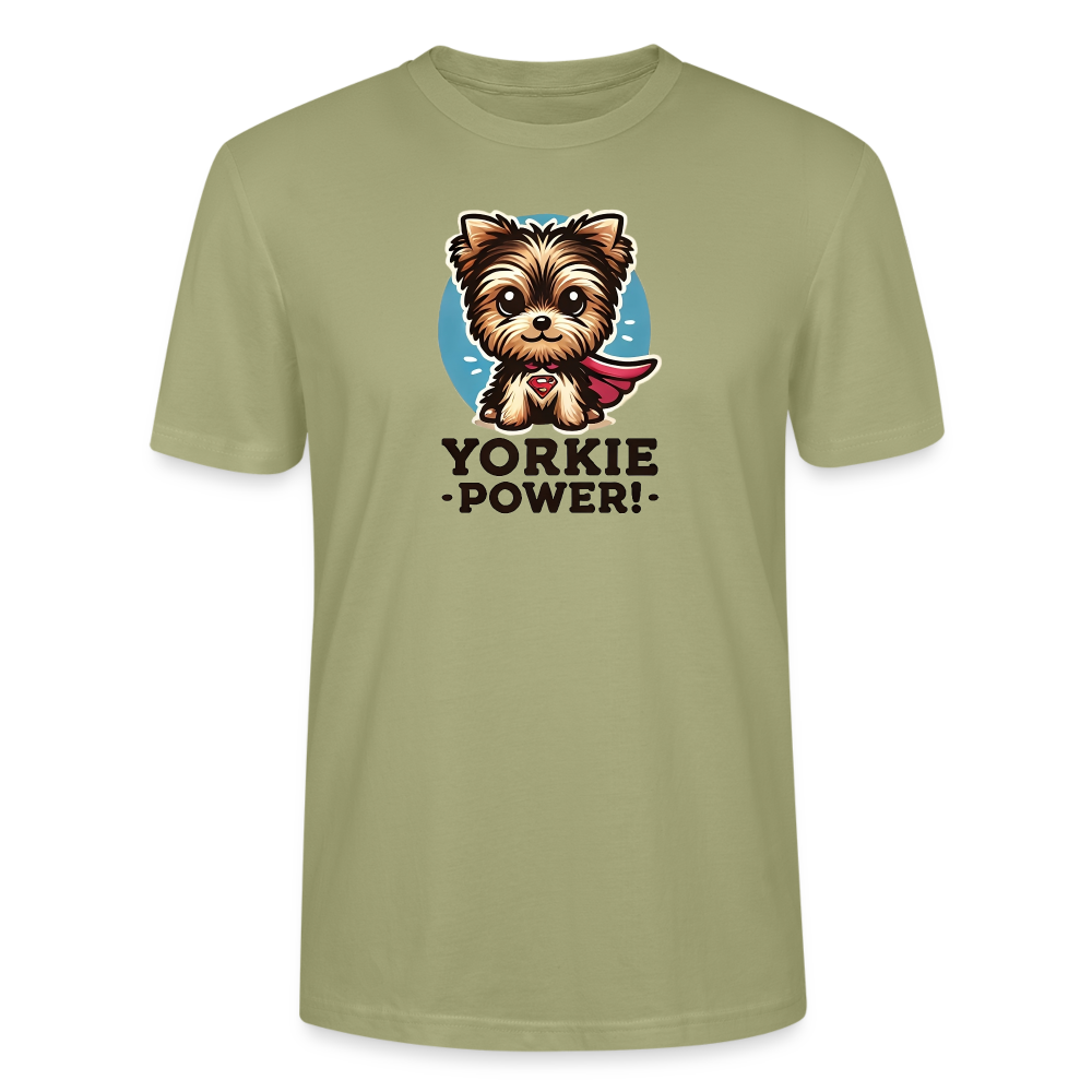 Yorkie Power Design - Organic T-Shirt - sage